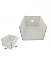 Cestino Portaoggetti Organizer Rettangolare Cesto Portatutto Scatola 34x46x25.5         