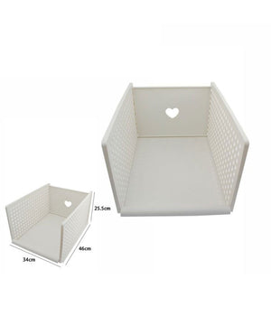 Cestino Portaoggetti Organizer Rettangolare Cesto Portatutto Scatola 34x46x25.5         