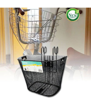 Cestino Portapacchi Shopping Anteriore Manubrio Per Bicicletta Bici Nero Zx-9931         