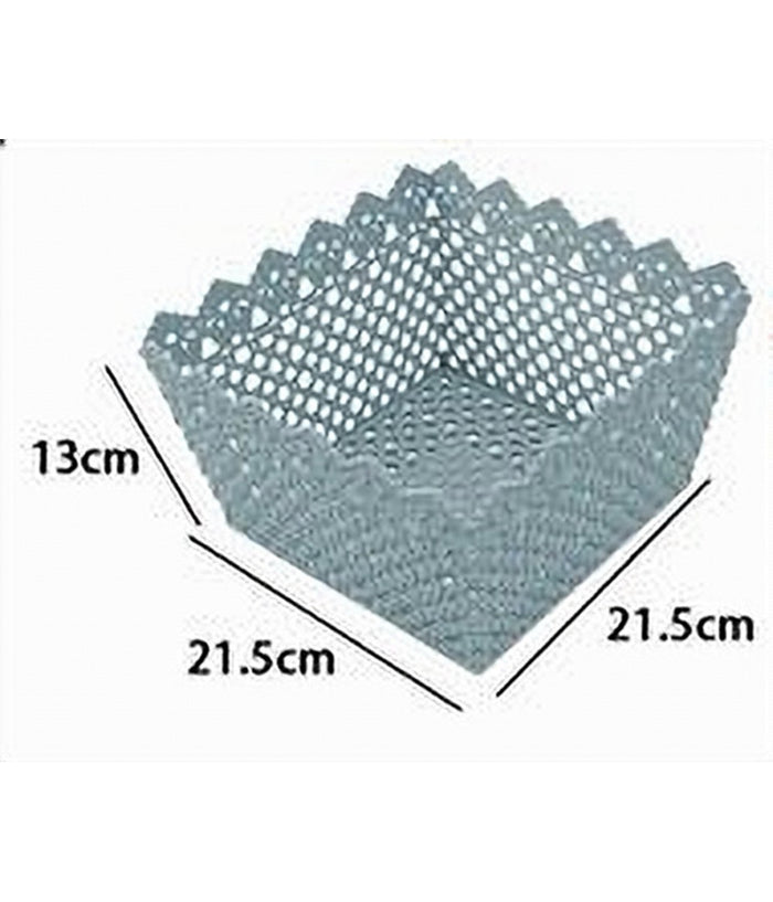 Cestino Quadrato Porta Tutto Oggetti Multiuso In Plastica 21.5x21.5x13 Cm 79475         