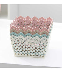 Cestino Quadrato Porta Tutto Oggetti Multiuso In Plastica 21.5x21.5x13 Cm 79475         