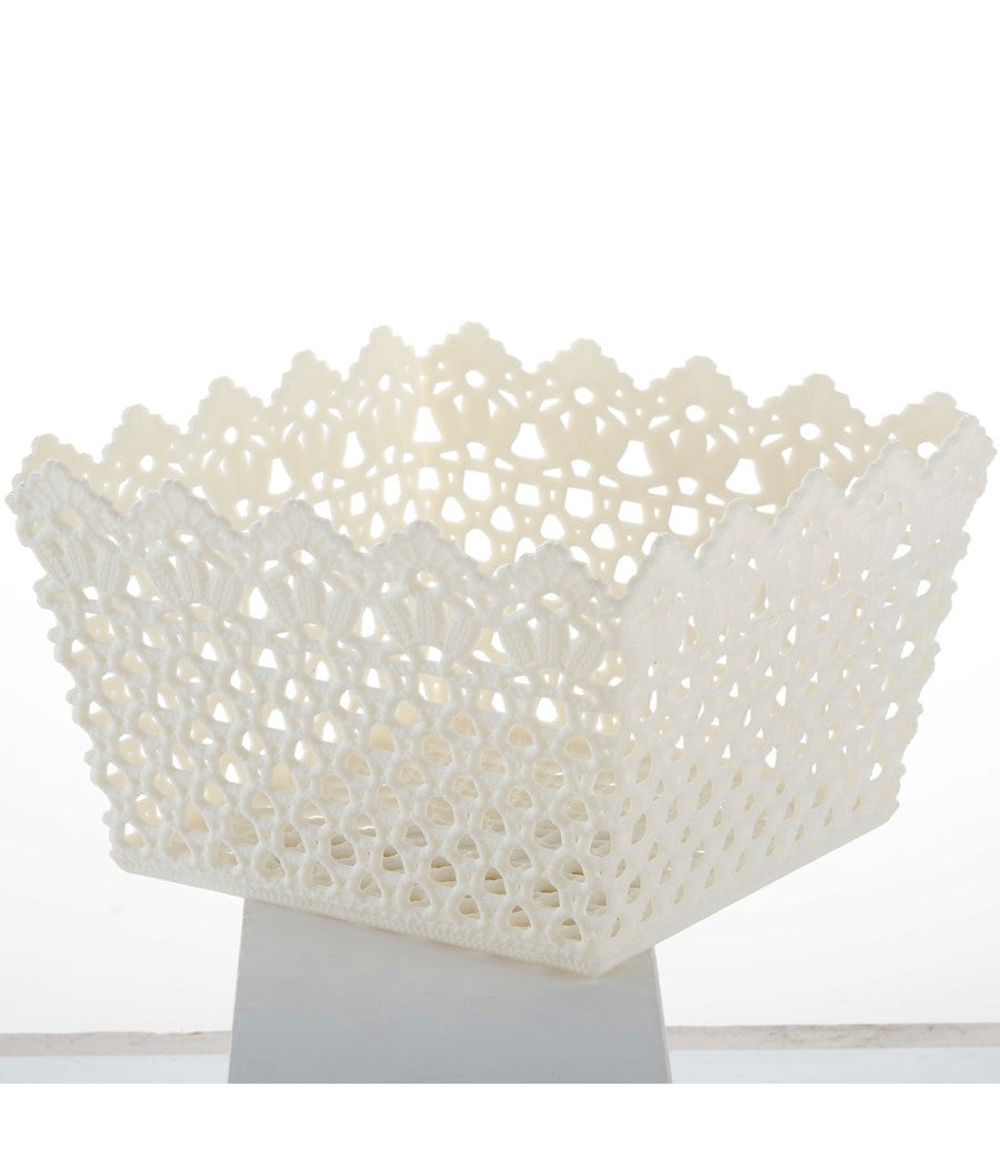 Cestino Quadrato Porta Tutto Oggetti Multiuso In Plastica 21.5x21.5x13 Cm 79475         