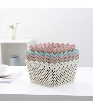 Cestino Quadrato Porta Tutto Oggetti Multiuso In Plastica 21.5x21.5x13 Cm 79475         