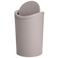 Pattumiera bagno in polipropilene tortora 6 Lt con coperchio basculante