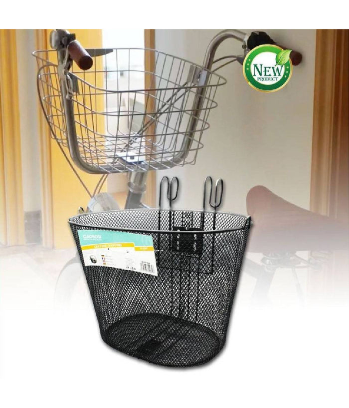 Cestino Shopping Portapacchi Anteriore Manubrio Per Bicicletta Bici Nero Zx-9930         