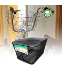 Cestino Shopping Portapacchi Posteriore Bicicletta Bici Nero Accessorio Zx-9932         