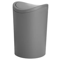 Pattumiera bagno in polipropilene grigio 6 Lt con coperchio basculante