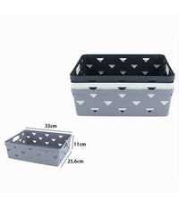 Cesto Cestino Porta Tutto Oggetti Organizzatore Rettangolare 33x25.6x11 Cm 10716         