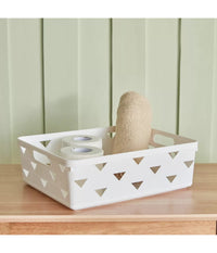 Cesto Cestino Porta Tutto Oggetti Organizzatore Rettangolare 33x25.6x11 Cm 10716         