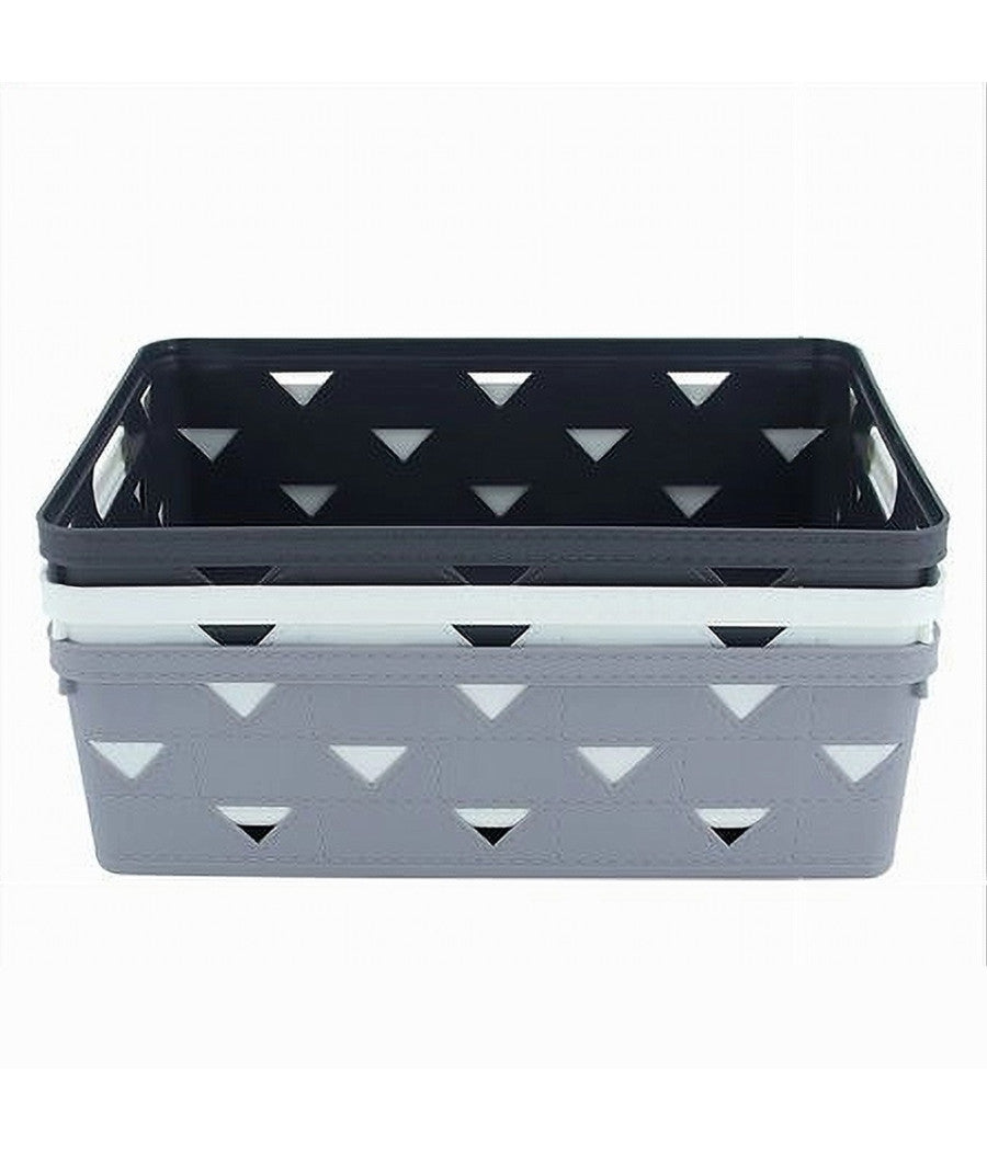 Cesto Cestino Porta Tutto Oggetti Organizzatore Rettangolare 33x25.6x11 Cm 10716         