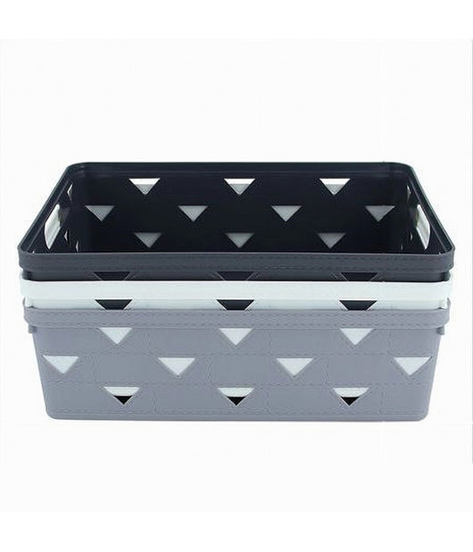 Cesto Cestino Porta Tutto Oggetti Organizzatore Rettangolare 33x25.6x11 Cm 10716         