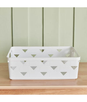 Cesto Cestino Porta Tutto Oggetti Organizzatore Rettangolare 33x25.6x11 Cm 10716         