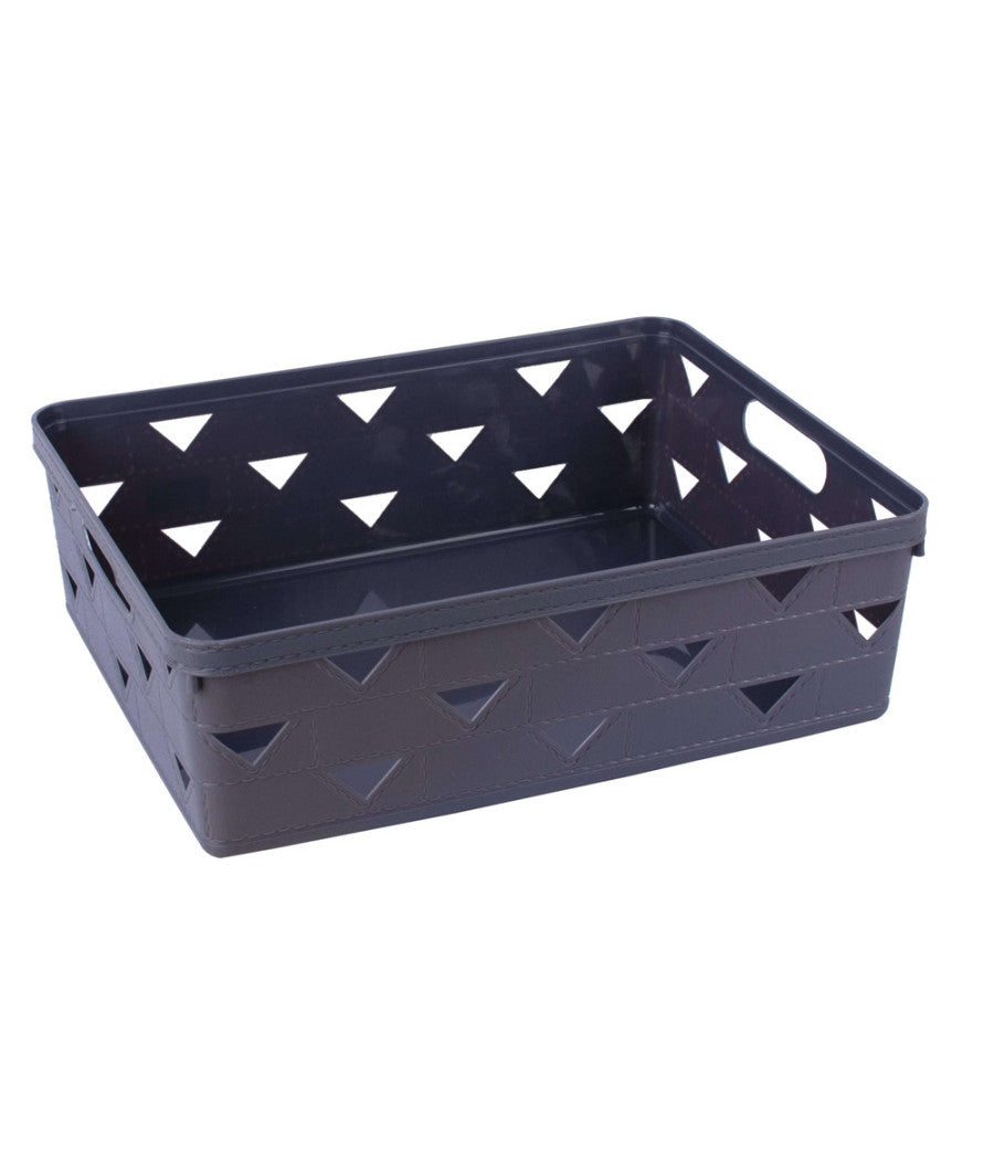 Cesto Cestino Porta Tutto Oggetti Organizzatore Rettangolare 33x25.6x11 Cm 10716         