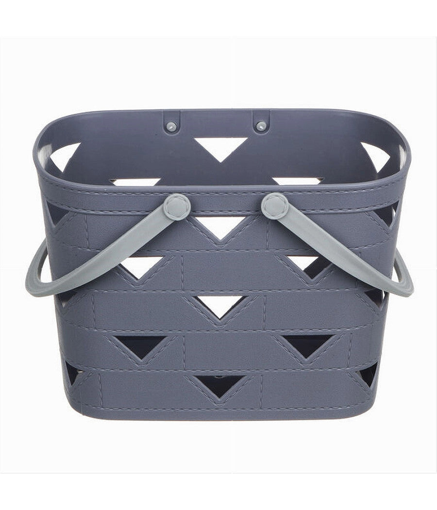 Cesto Cestino Portatutto Oggetti Con Manici 26.5x18x17cm Multiuso Assortiti 10722         