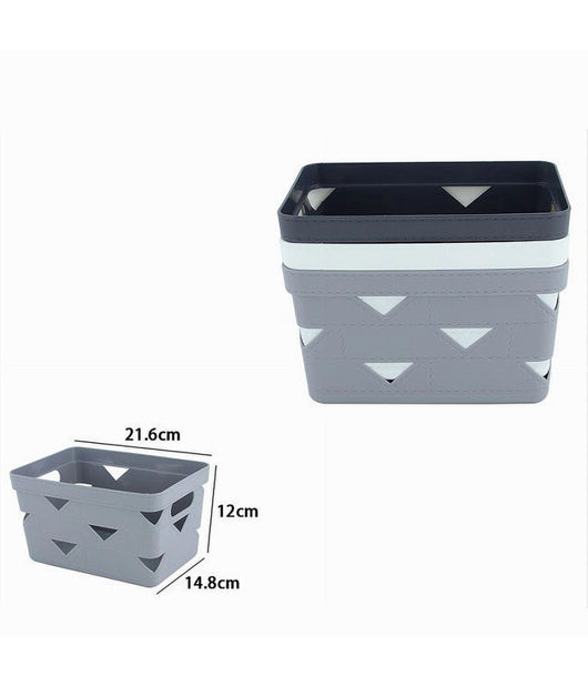 Cesto Cestino Portatutto Oggetti Organizzatore Rettangolare 21.6x14.8x12cm 10717         