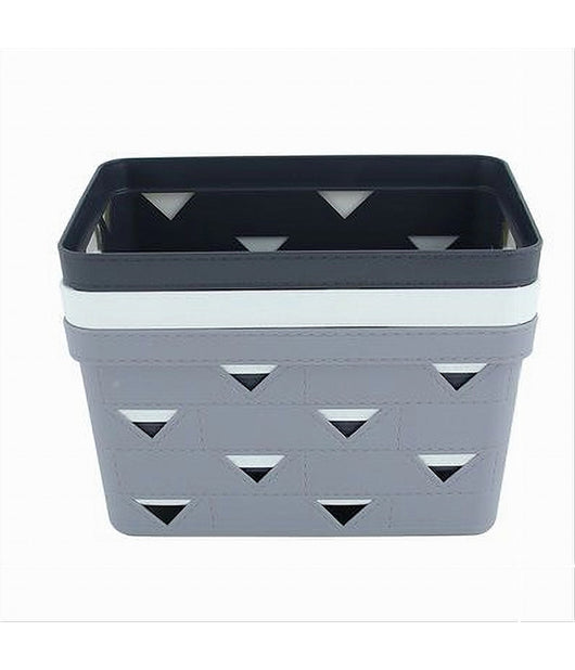 Cesto Cestino Portatutto Oggetti Organizzatore Rettangolare 25.8x17.7x14cm 10718         