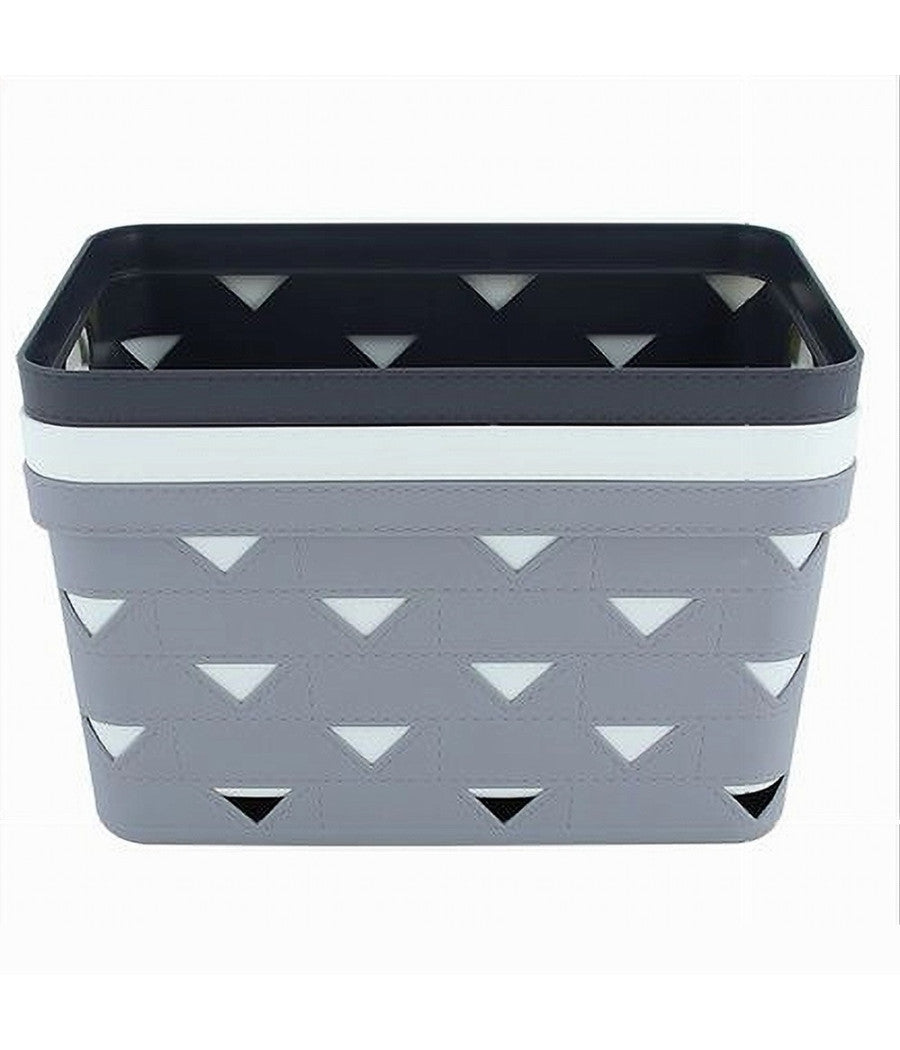 Cesto Cestino Portatutto Oggetti Organizzatore Rettangolare 34x24.6x17.8cm 10720         