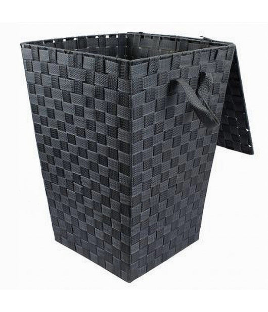 Cesto Cestino Portatutto Portaoggetti Bagno Coperchio 35x52cm 79104 Grigio Scuro         