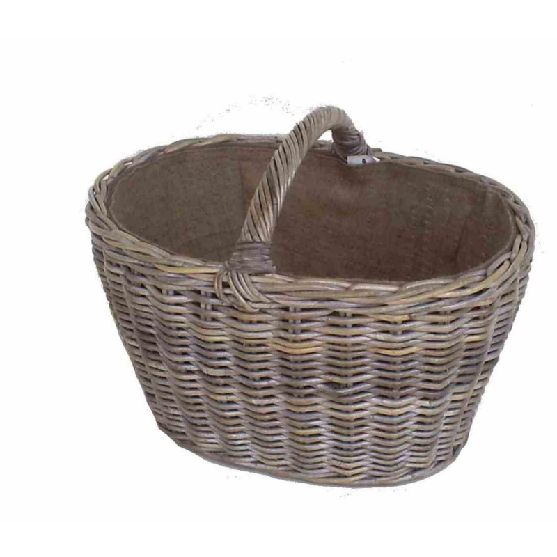 Cesto cloe ovale gr cm64x47h47/37 c/fodera juta