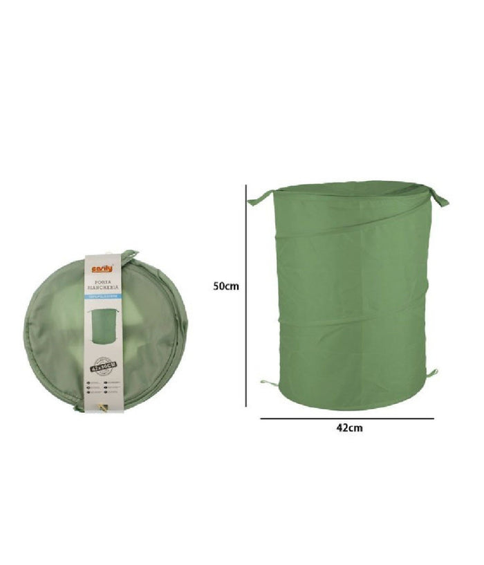 Cesto Contenitore Porta Biancheria Bucato Giochi Pieghevole 42x50 Cm Verde 79852         