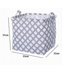 Cesto Contenitore Porta Biancheria Bucato Manici Tessuto Grigio 33x33x31cm 79206         