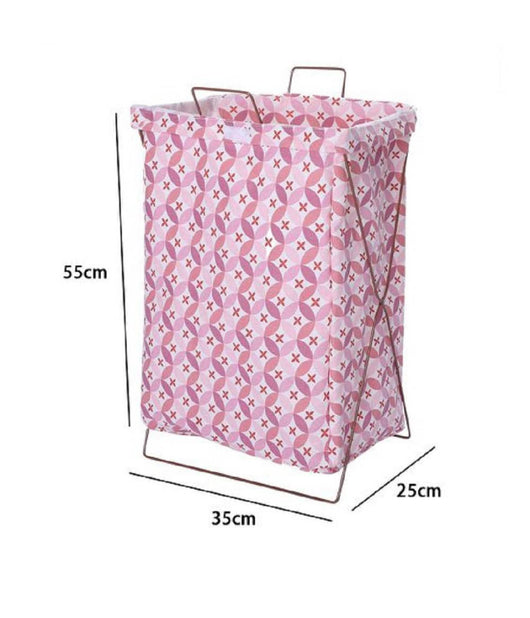 Cesto Contenitore Porta Biancheria Pieghevole Panni Sporchi Bagno 79213 Rosa         