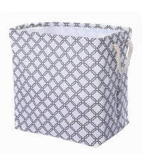 Cesto Contenitore Portabiancheria Bucato Manici Tessuto Grigio 47x33x42.5cm 79210         