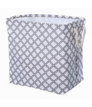 Cesto Contenitore Portabiancheria Bucato Manici Tessuto Grigio 47x33x42.5cm 79210         