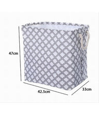 Cesto Contenitore Portabiancheria Bucato Manici Tessuto Grigio 47x33x42.5cm 79210         