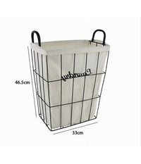 Cesto Contenitore Portabiancheria In Tessuto Con Struttura In Metallo Bagno 10630         