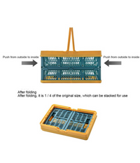 Cesto Contenitori Cestino Portaoggetti Organizer Cassetta Pieghevole Impilabile         