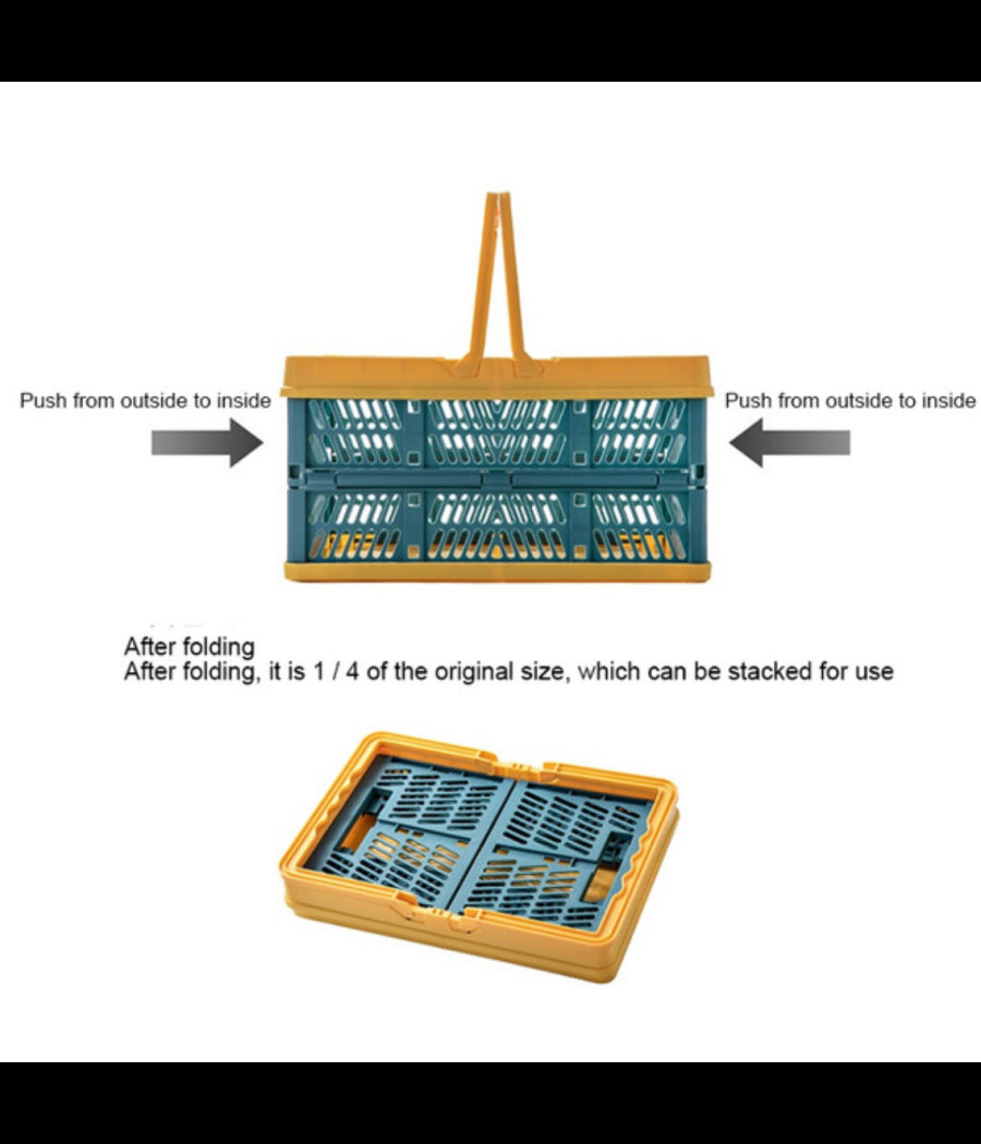 Cesto Contenitori Cestino Portaoggetti Organizer Cassetta Pieghevole Impilabile         
