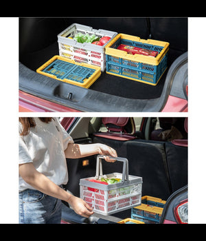 Cesto Contenitori Cestino Portaoggetti Organizer Cassetta Pieghevole Impilabile         