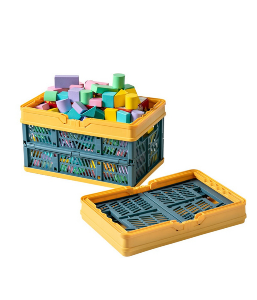 Cesto Contenitori Cestino Portaoggetti Organizer Cassetta Pieghevole Impilabile         