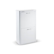 Cesto per la biancheria AUDREY , 100L, 3 scomparti, metallo bianco, design moderno