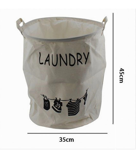 Cesto Porta Biancheria Con Manici Sacca Panni Sporchi Bagno Casa 35 X 45cm 10470         