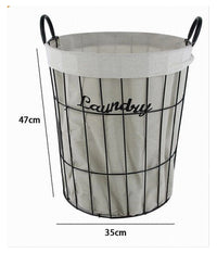 Cesto Porta Biancheria Contenitore In Tessuto Con Struttura Metallo Bagno 10632         