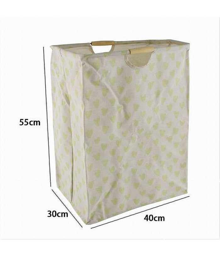 Cesto Porta Biancheria Cuori Gialli Contenitore Panni Sporchi Richiudibile 10620         