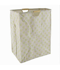 Cesto Porta Biancheria Cuori Gialli Contenitore Panni Sporchi Richiudibile 10620         