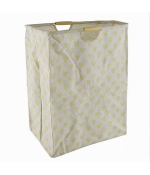 Cesto Porta Biancheria Cuori Gialli Contenitore Panni Sporchi Richiudibile 10620         