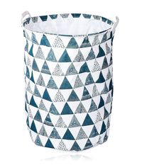 Cesto Porta Biancheria Vestiti Sporchi Pieghevole Motivo Triangoli 35x45cm 10476         