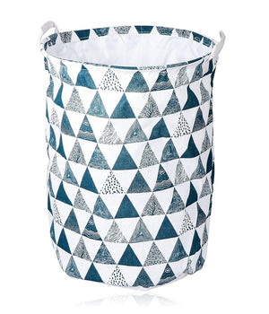 Cesto Porta Biancheria Vestiti Sporchi Pieghevole Motivo Triangoli 35x45cm 10476         