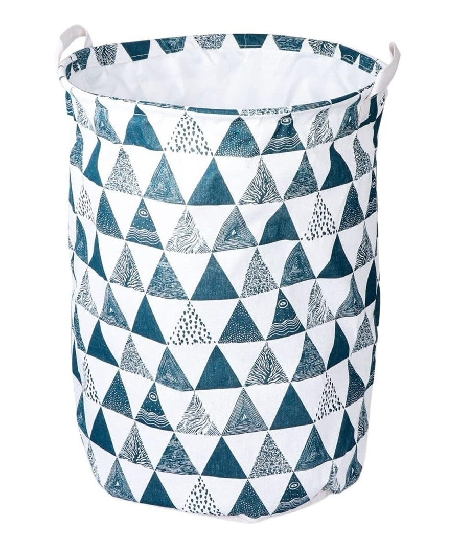 Cesto Porta Biancheria Vestiti Sporchi Pieghevole Motivo Triangoli 35x45cm 10476         