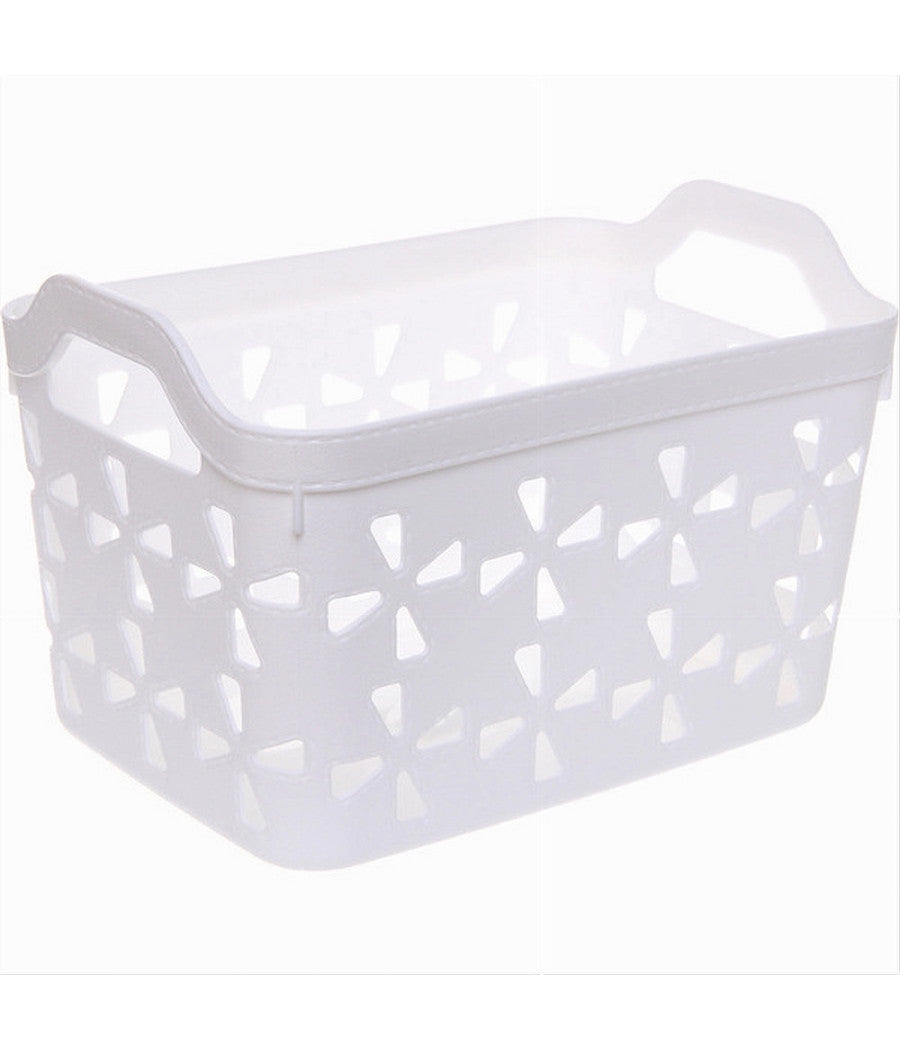 Cesto Porta Oggetti Cestino Porta Tutto Con Maniglie 26x17x17 Cm Assortiti 10725         