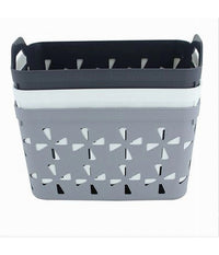 Cesto Porta Oggetti Cestino Porta Tutto Con Maniglie 31x21x21 Cm Assortiti 10726         