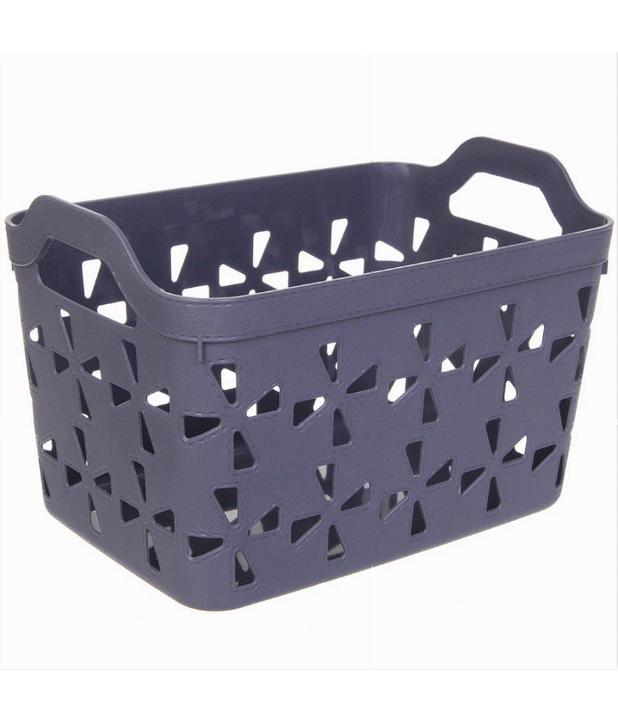 Cesto Porta Oggetti Cestino Porta Tutto Con Maniglie 31x21x21 Cm Assortiti 10726         