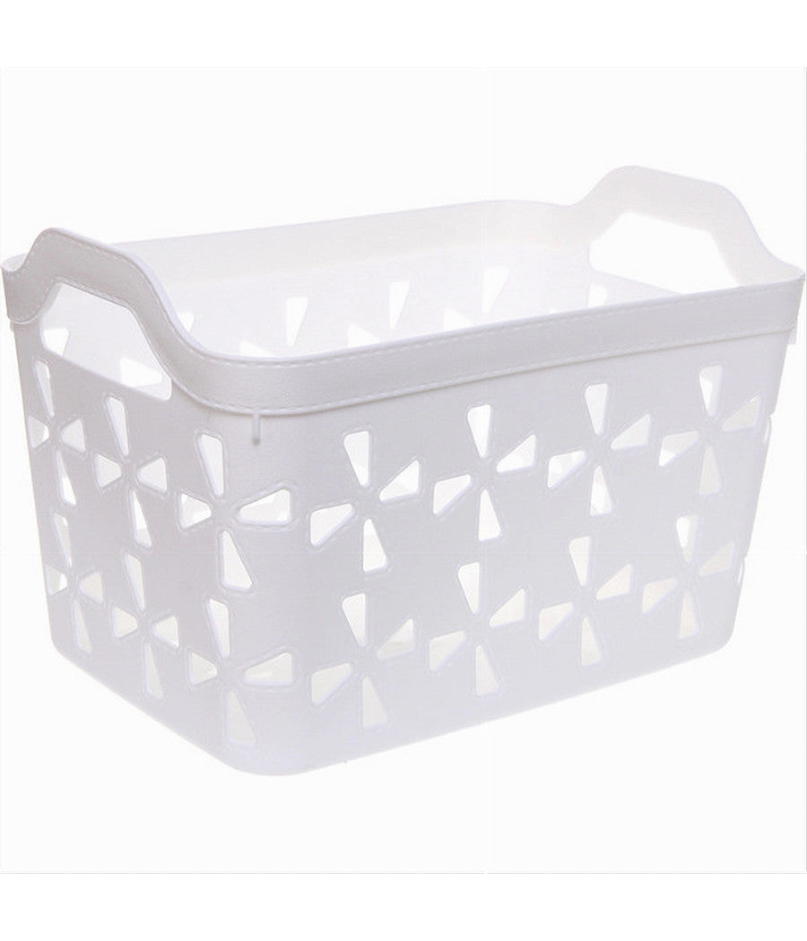 Cesto Porta Oggetti Cestino Porta Tutto Con Maniglie 31x21x21 Cm Assortiti 10726         