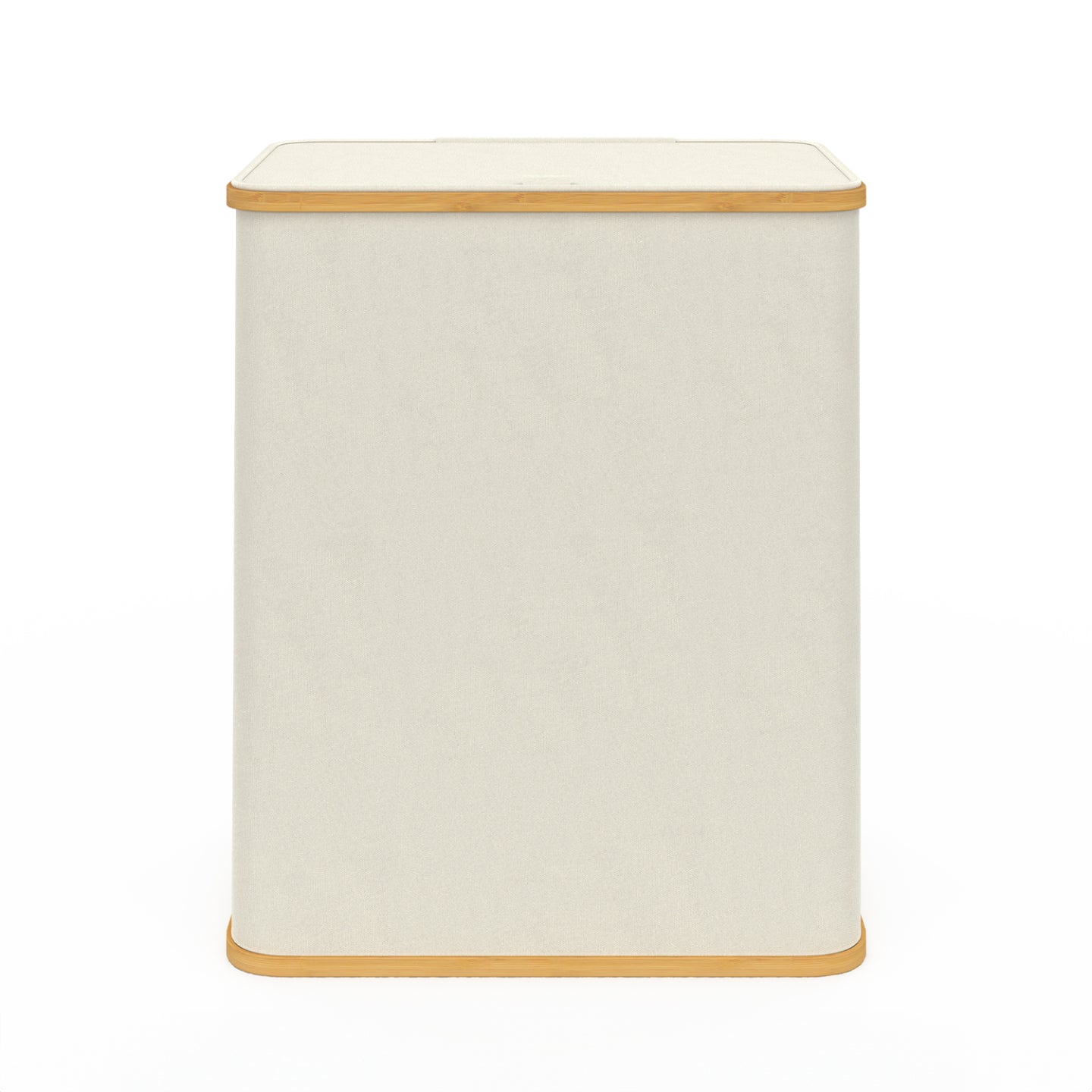 IDMarket - Cesto portabiancheria 140 L 2 cestini estraibili in bambù RITA tessuto ecru