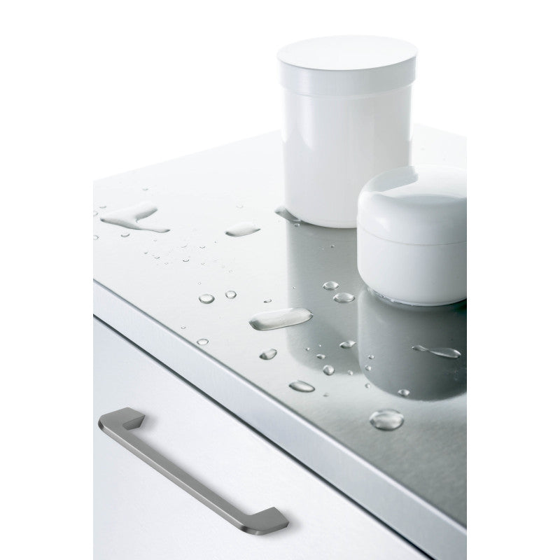 Cesto portabiancheria 2 scomparti con ruote, in acciaio inossidabile, TANGO