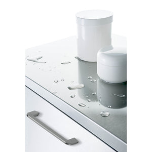 Cesto portabiancheria 2 scomparti con ruote, in acciaio inossidabile, TANGO